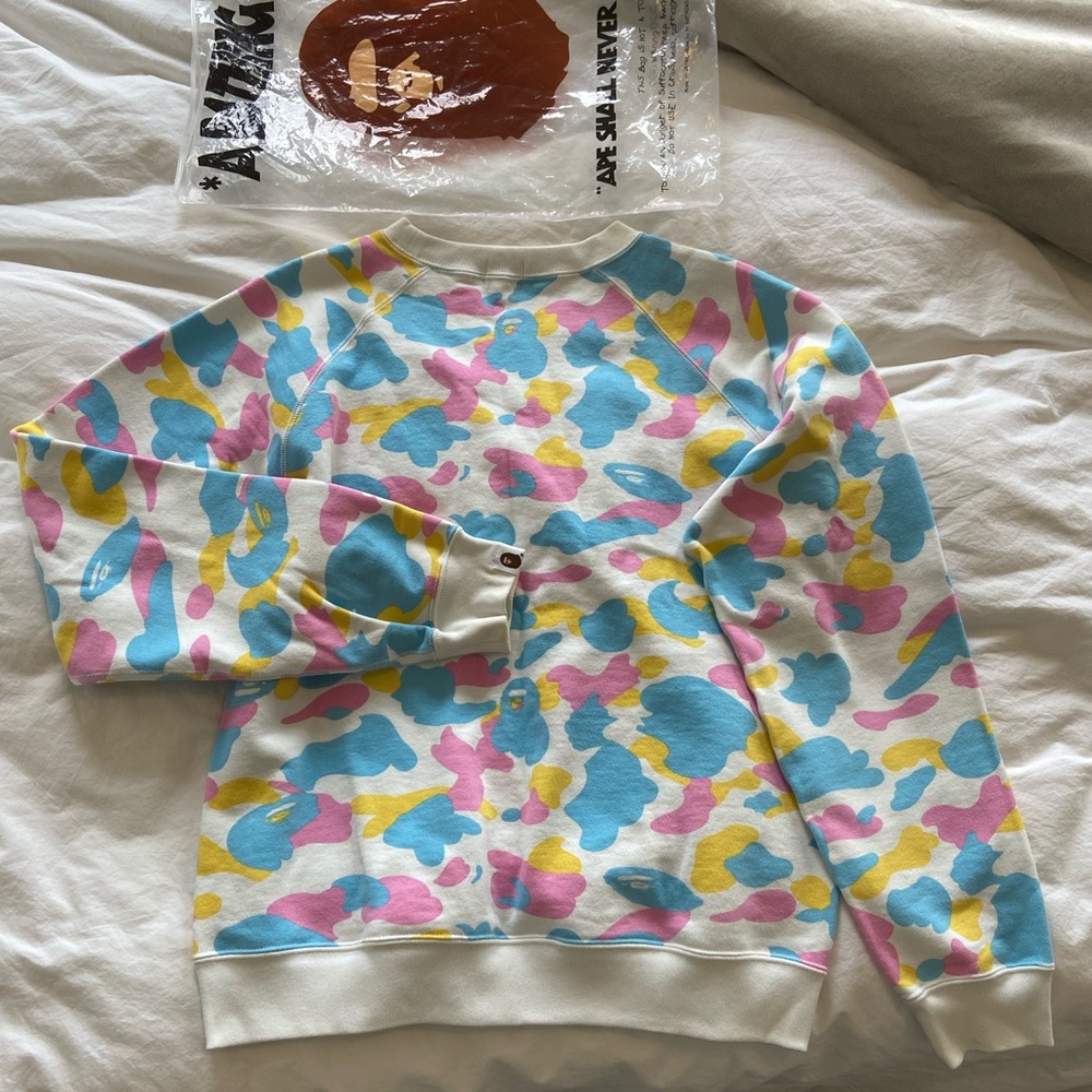 BAPE limited edition women’s camo sweatshirt size S